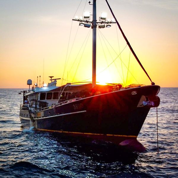 Northern Finfish FV Eubalaena Fishing Vessel Sunset