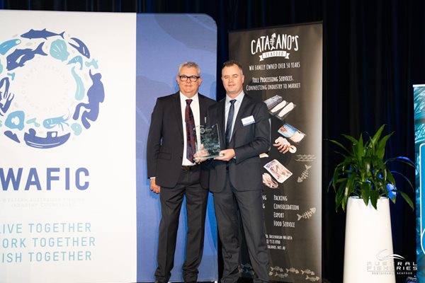 Austral's Dylan Skinns Accepting the Environment Award